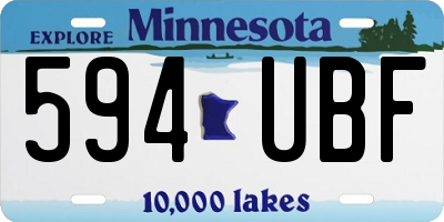 MN license plate 594UBF