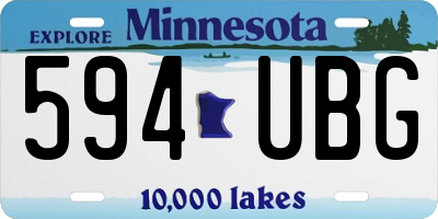 MN license plate 594UBG