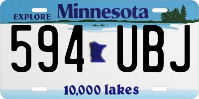 MN license plate 594UBJ