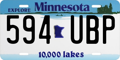 MN license plate 594UBP