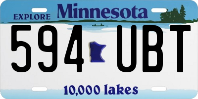 MN license plate 594UBT