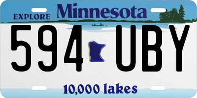 MN license plate 594UBY