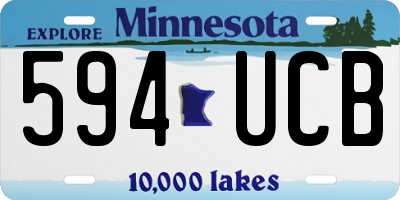 MN license plate 594UCB