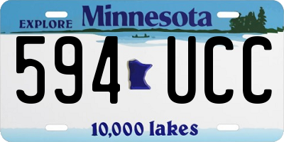 MN license plate 594UCC
