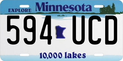MN license plate 594UCD