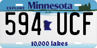 MN license plate 594UCF