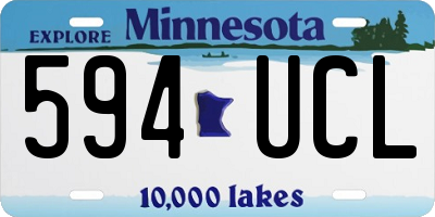 MN license plate 594UCL