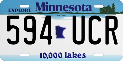 MN license plate 594UCR