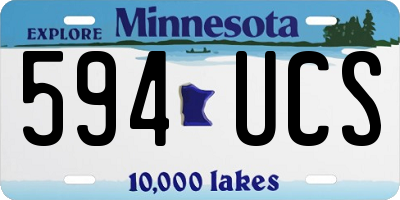 MN license plate 594UCS