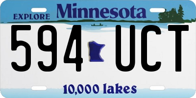 MN license plate 594UCT