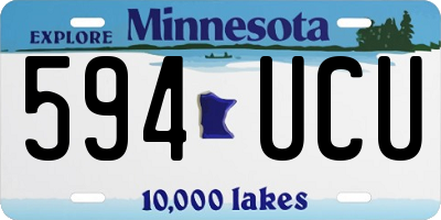 MN license plate 594UCU