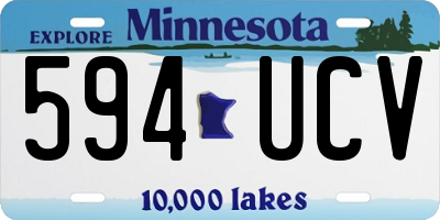 MN license plate 594UCV