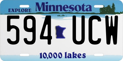 MN license plate 594UCW