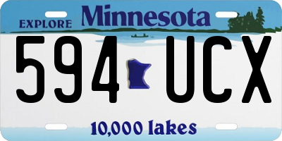 MN license plate 594UCX