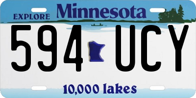 MN license plate 594UCY