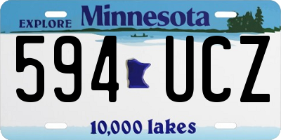 MN license plate 594UCZ