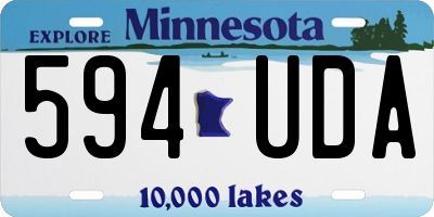 MN license plate 594UDA