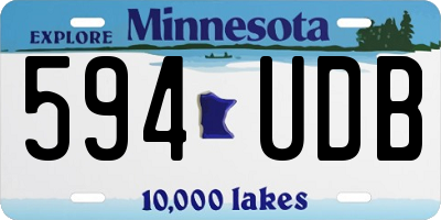 MN license plate 594UDB