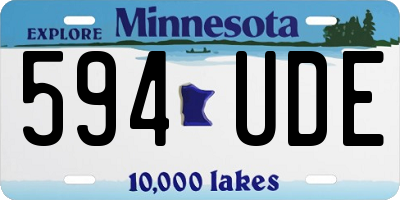 MN license plate 594UDE