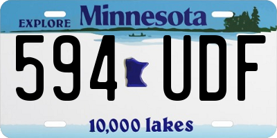 MN license plate 594UDF