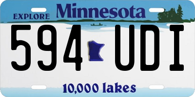MN license plate 594UDI
