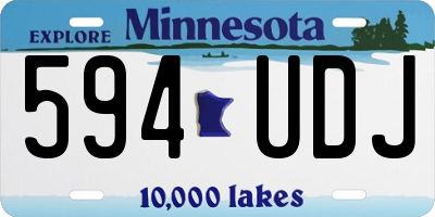 MN license plate 594UDJ