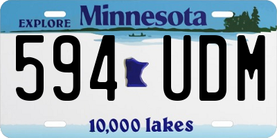MN license plate 594UDM