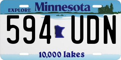 MN license plate 594UDN