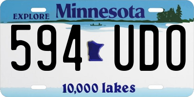 MN license plate 594UDO