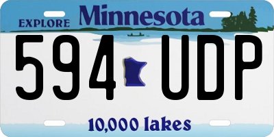 MN license plate 594UDP