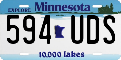 MN license plate 594UDS