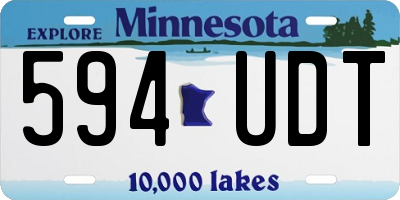 MN license plate 594UDT