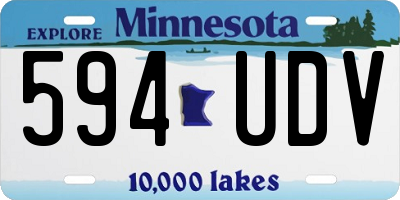 MN license plate 594UDV