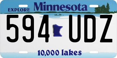 MN license plate 594UDZ
