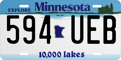 MN license plate 594UEB