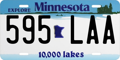 MN license plate 595LAA