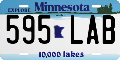 MN license plate 595LAB