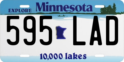 MN license plate 595LAD