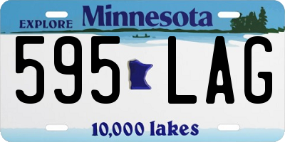 MN license plate 595LAG