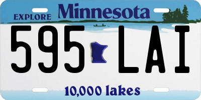 MN license plate 595LAI