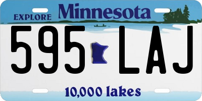 MN license plate 595LAJ