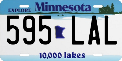 MN license plate 595LAL