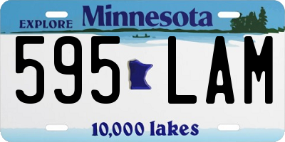 MN license plate 595LAM