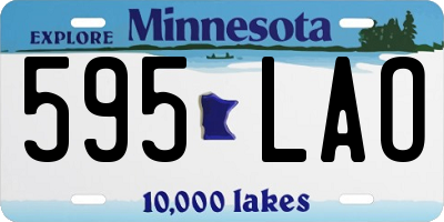 MN license plate 595LAO