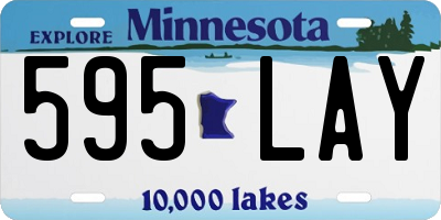 MN license plate 595LAY