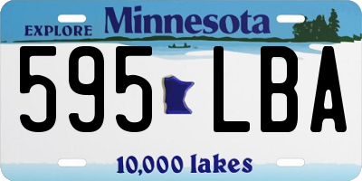 MN license plate 595LBA