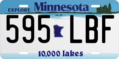 MN license plate 595LBF