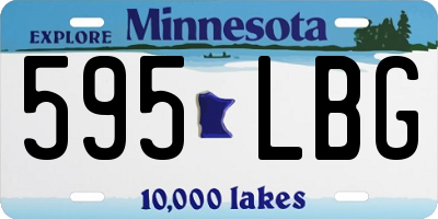 MN license plate 595LBG