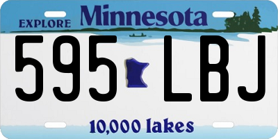 MN license plate 595LBJ