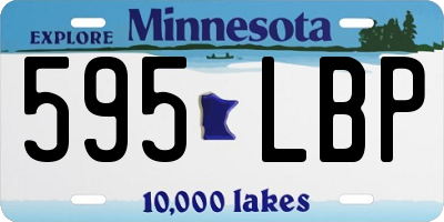 MN license plate 595LBP